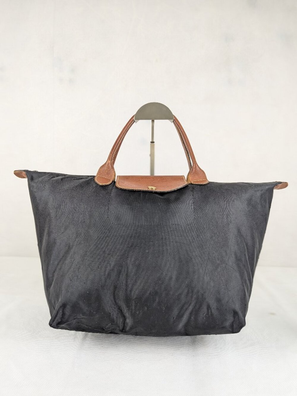 Longchamp Nylon Le Pliage Black Tote Bag | Pre-Owned Authentic Ships Fast